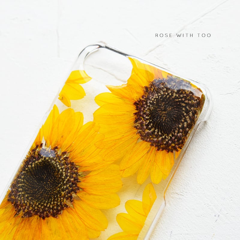 iPhone6/6s用♥️ひまわり♥️押し花ケース-