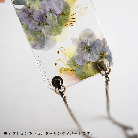 iPhone..etc / 秋色紫陽花 押し花スマホケース 230906_2