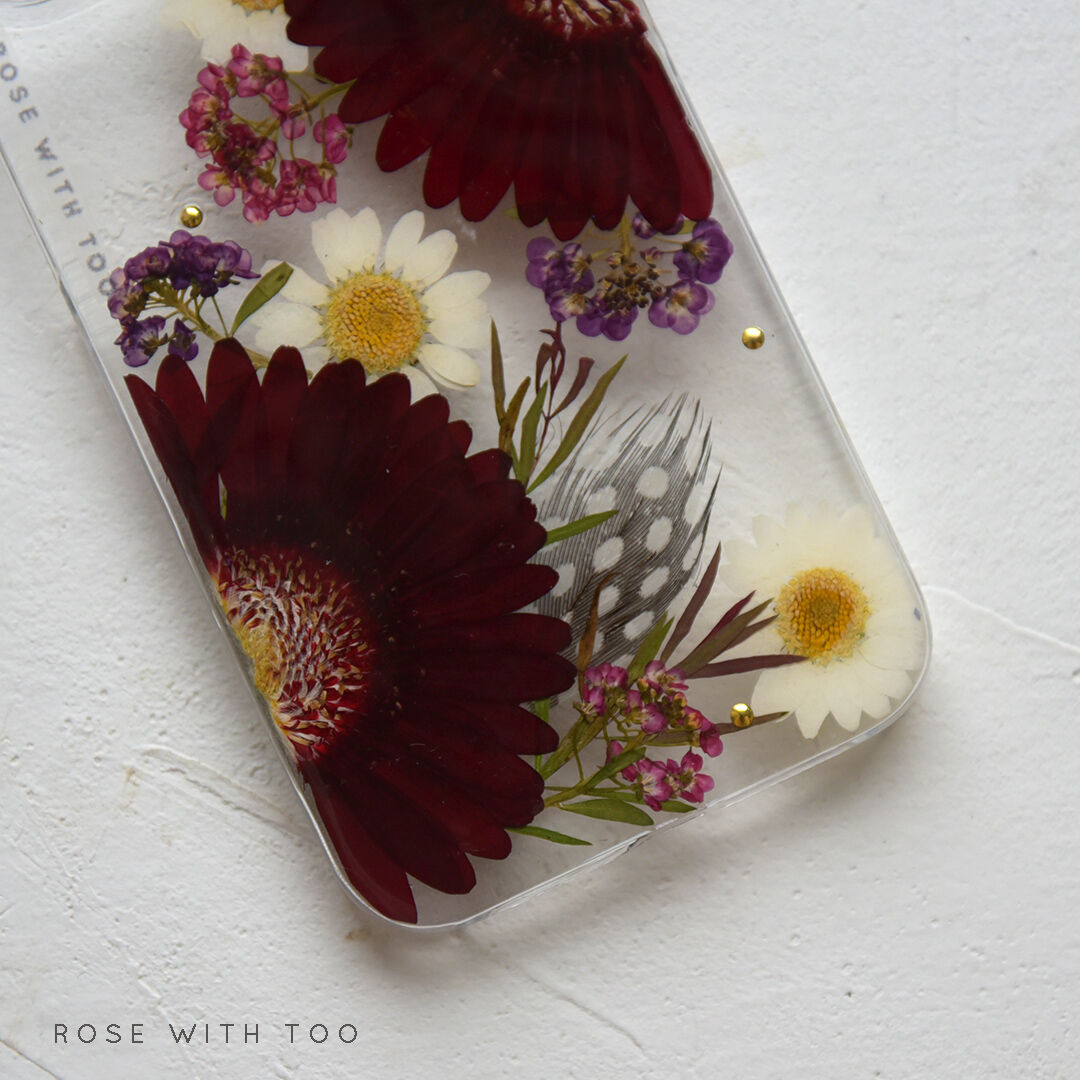 iPhone / 押し花スマホケース 211229_1 | 押し花 ケース専門店 ｜ ROSE