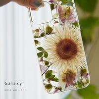 【リング不可】Galaxy /   押し花スマホケース  220518_4