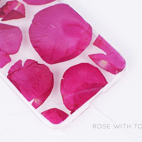 押し花iPhoneケース 1120 Red rose