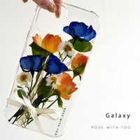 【リング不可】Galaxy /   押し花スマホケース  210825_2