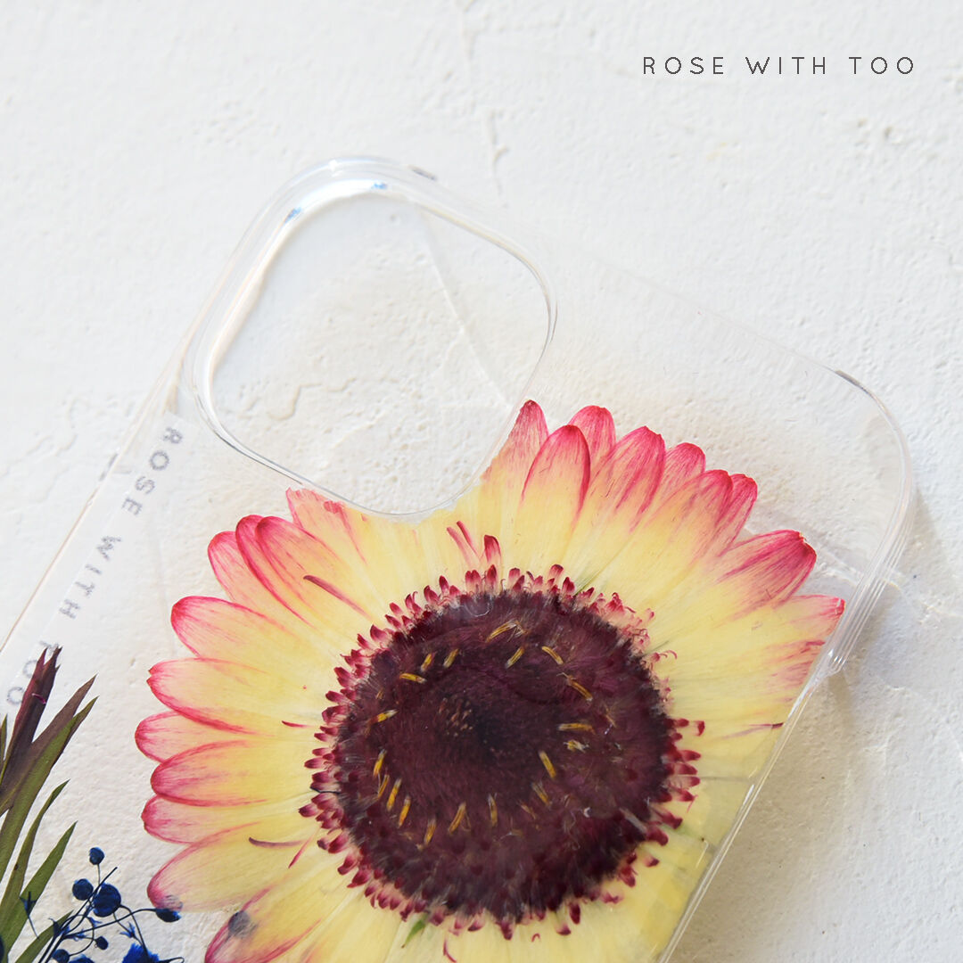 リング不可】iPhone / 押し花スマホケース 211215_3 | 押し花 ケース