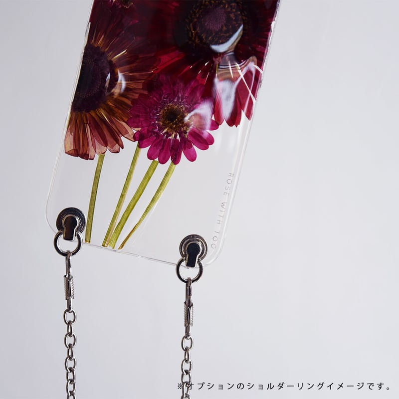iPhone..etc / 秋色ガーベラの 押し花スマホケース 230927_2 | 押し花