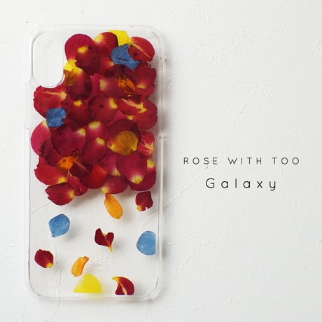 【再販】Galaxy / 押し花ケース0221_1 rose