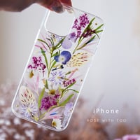 リング不可】iPhone / 押し花スマホケース 211215_3 | 押し花