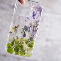 iPhone..etc / 秋色紫陽花 押し花スマホケース 230906_1