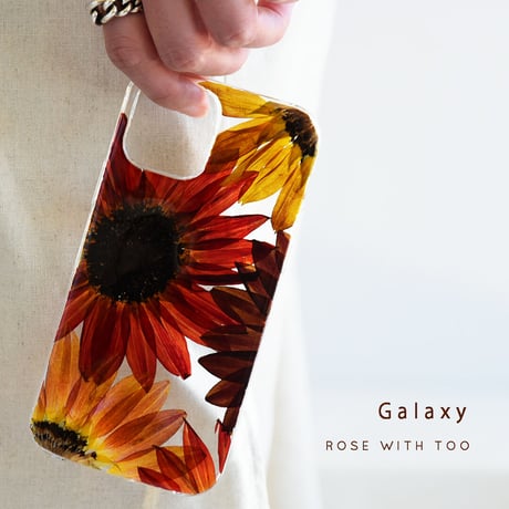 【リング不可】Galaxy /   押し花スマホケース  210804_4
