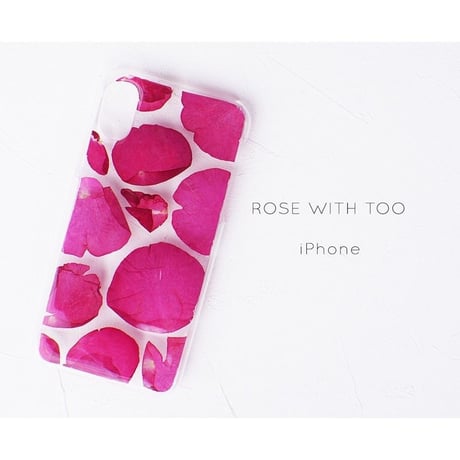押し花iPhoneケース 1120 Red rose
