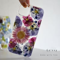 【リング不可】Galaxy /   押し花スマホケース  211229_6