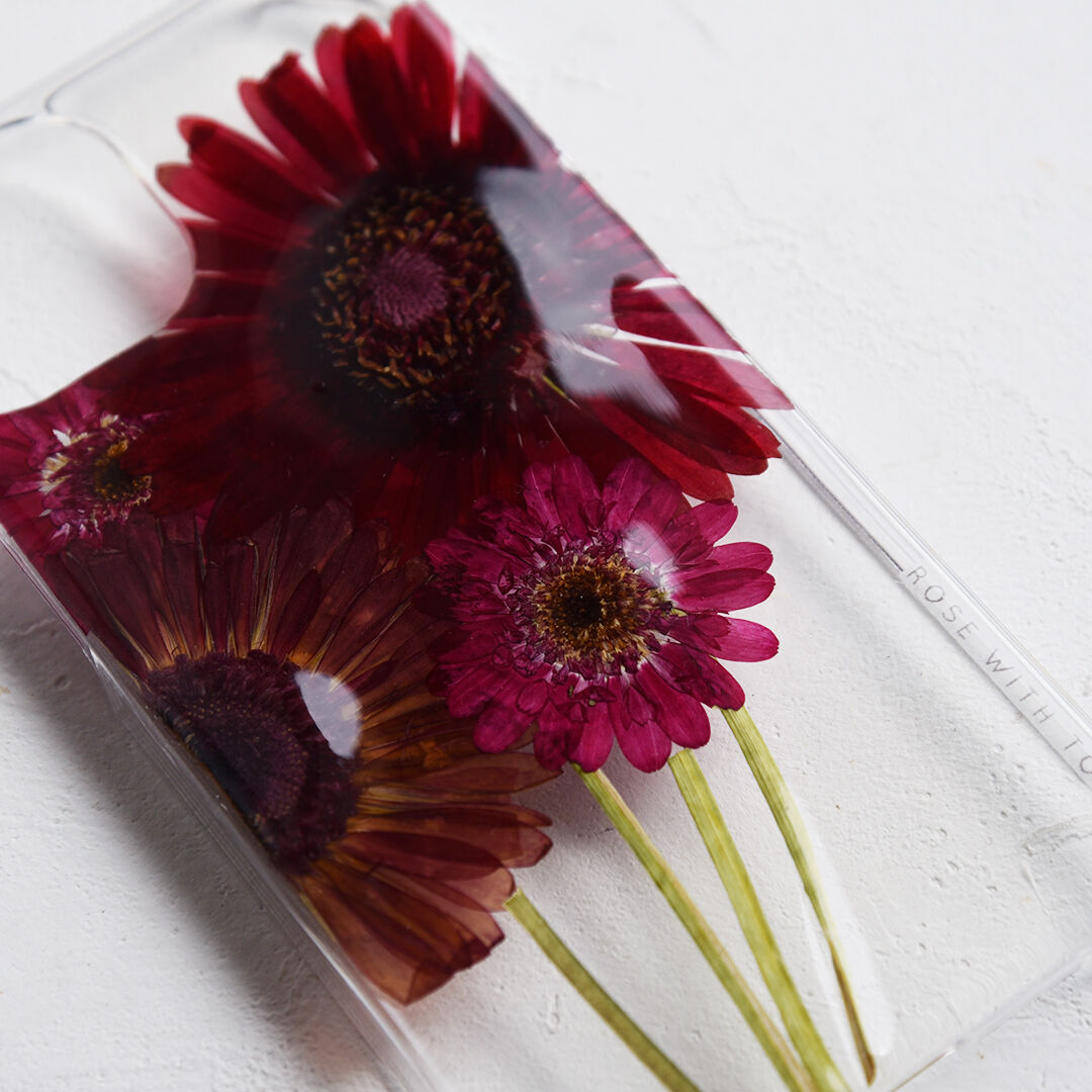 iPhone..etc / 秋色ガーベラの 押し花スマホケース 230927_2 iPhone..etc / 秋色ガーベラの 押し花スマホケース 230927_2