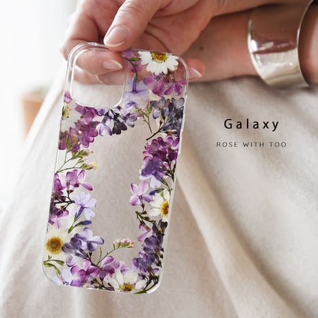 Galaxy /   押し花スマホケース  220615_4