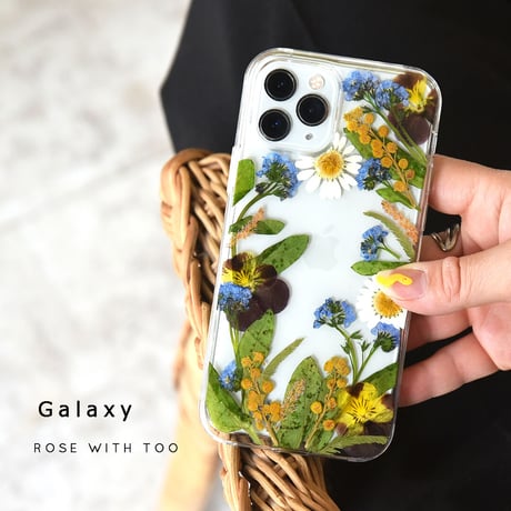 Galaxy /   押し花スマホケース  210414_4