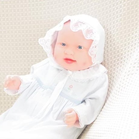 ＜限定＞NICUご退院ドレス6点セット  ベビーブルー　ガウン付き
