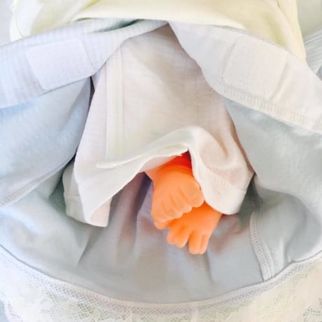 ＜限定＞NICUご退院ドレス6点セット  ベビーブルー　ガウン付き