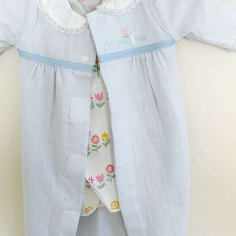 ＜限定＞NICUご退院ドレス6点セット  ベビーブルー　ガウン付き