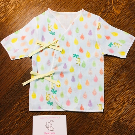 〈レビューいただきました！〉HowCute® なカエルさん柄 手作り低出生体重児肌着（コットに出てから1500ｇ～）