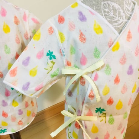 〈レビューいただきました！〉HowCute® なカエルさん柄 手作り低出生体重児肌着（コットに出てから1500ｇ～）