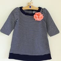 〈完売御礼　レビューいただきました！〉Janie and Jack ボーダーワンピース3T