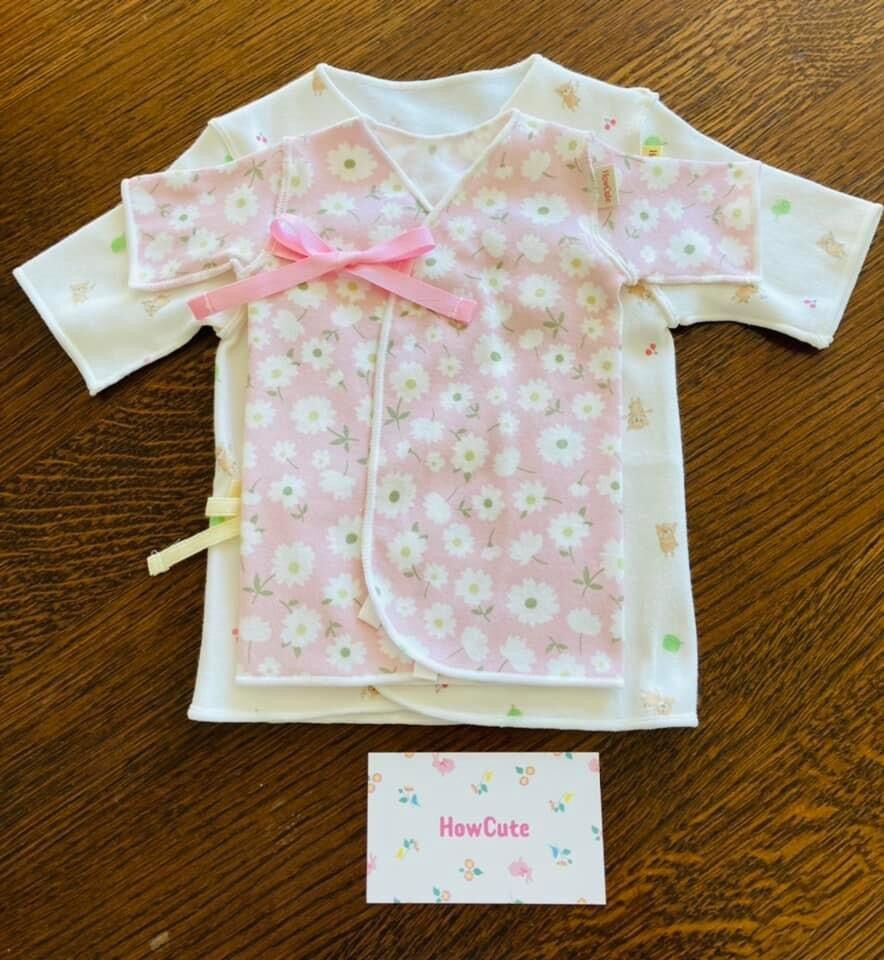 スーパーミニ〈極低出生体重児サイズ〉肌着&帽子セット