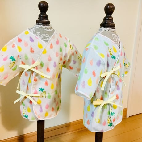 〈レビューいただきました！〉HowCute® なカエルさん柄 手作り低出生体重児肌着（コットに出てから1500ｇ～）