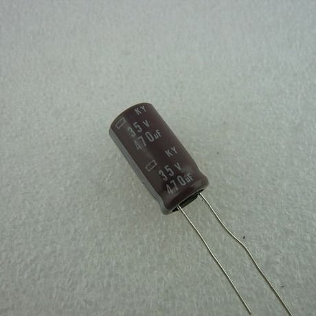 470μF / 35V 立形電解コンデンサ 日本ケミコン製 2pcs/pack  ( ZHW-268 )