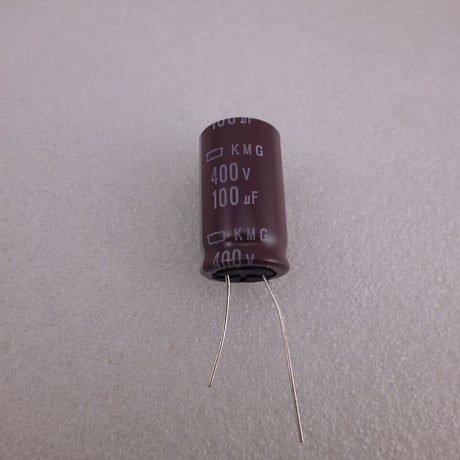 100μF / 400V 立形電解コンデンサ  日本ケミコン製   ( ZHW-740 )
