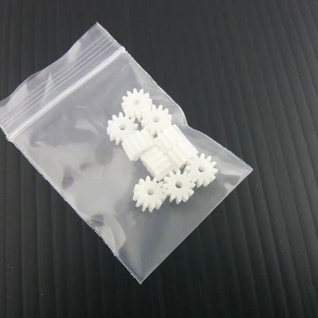 10個セット  モジュール 0.6  /  歯数12 ピニオン 軸径：Φ2.0  ( ZHW-TOY-017 )