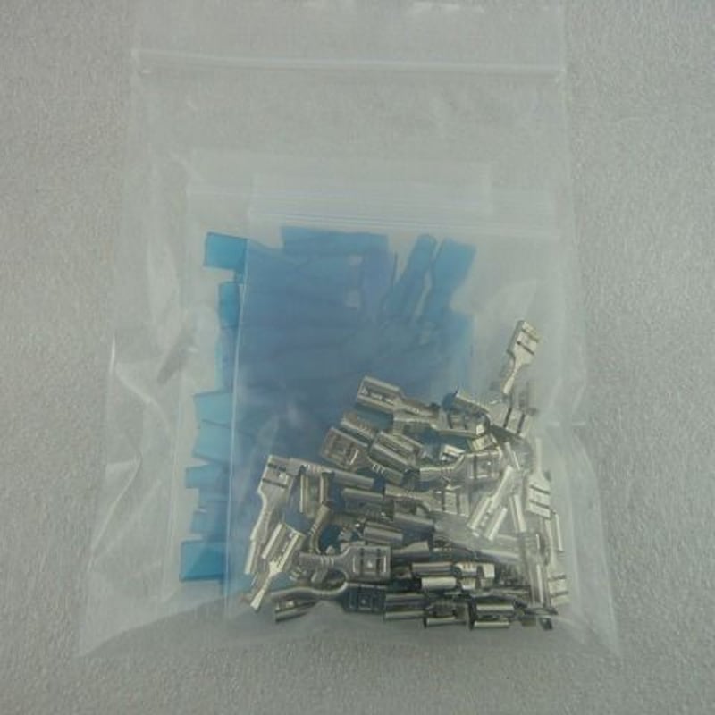 50個セット #187ファストン端子セット( タブ端子+スリ－ブ ) ( ZHW-382