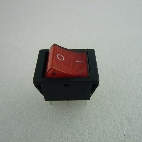 5個セット XW-604-R 角型ロッカースイッチ 赤 ネオン管付  ( ZHW-843 )