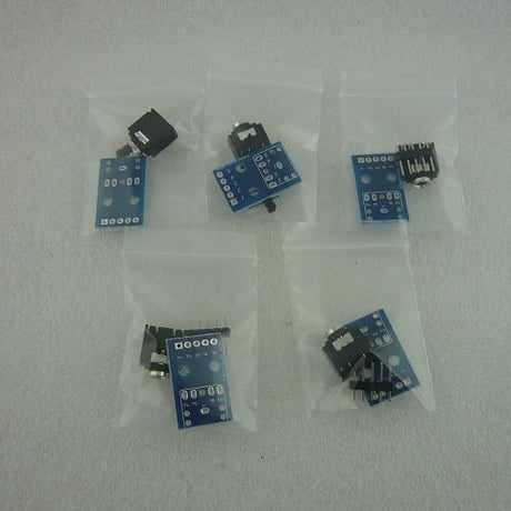 5個セット  Φ3.5 Stereo Jack変換PCB + 部品  ( ZHW-370 )
