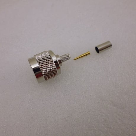 圧接（圧着）型 3D-2V / RG142 用  N型 同軸コネクタ プラグ（オス） ( ZHW-634 )