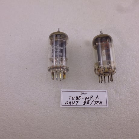2本組 真空管 12AU7 東芝（元箱 ) & TEN ( 青箱 ) 中古 ( ZHW-TUBE-009-A )