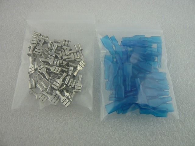 50個セット #187ファストン端子セット( タブ端子+スリ－ブ ) ( ZHW-382