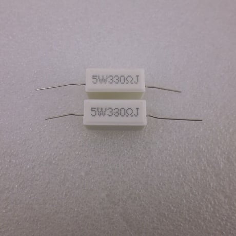 2個セット  330Ω - 5W セメント抵抗   ( ZHW-657 )