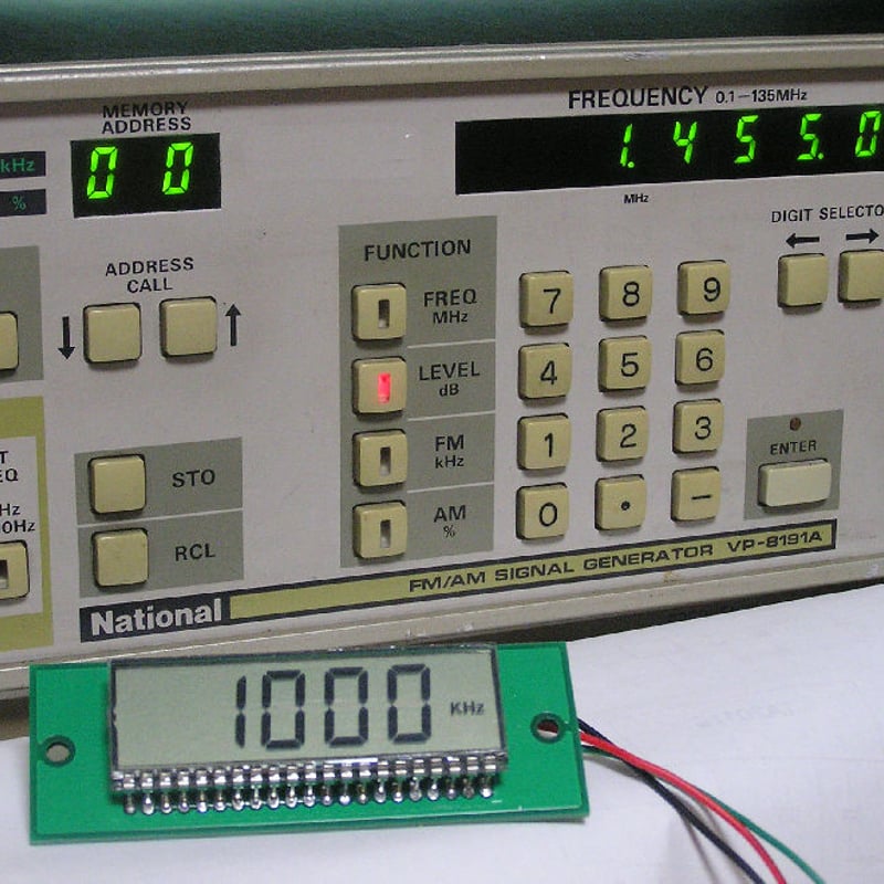 2枚組 LCD TYPE AM / FM 周波数表示器 PCB ( ZHW-481 )