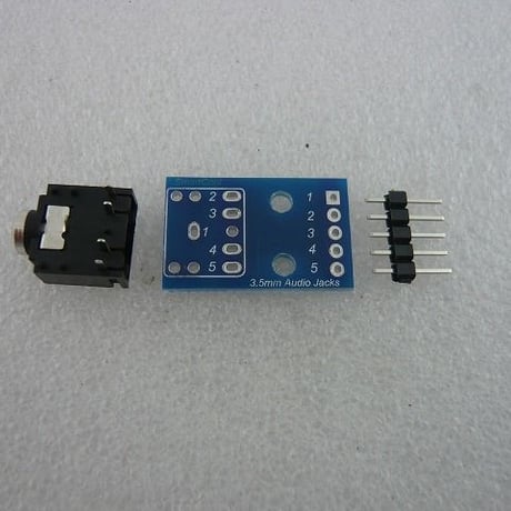5個セット  Φ3.5 Stereo Jack変換PCB + 部品  ( ZHW-370 )