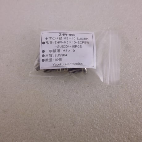 10本セット なべ頭M5×10ねじ SUS-304  ( ZHW-995 )