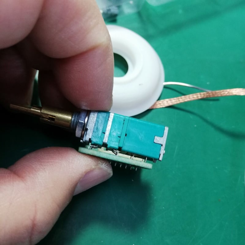 TR-751 TR-851修理用代替品( PW / VL / SQL ) SW付2連2軸ボリュ