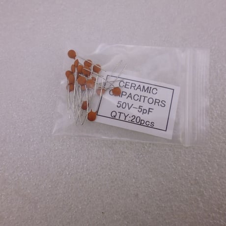4種類 各20個セット  1pF-3pF-4pF-5pF セラミックコンデンサ ( ZHW-614 )