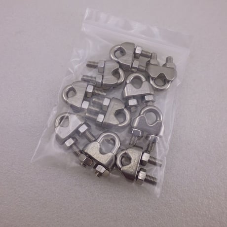 ステンレス製ワイヤークリップ  M6用  10個セット( ZHW-699 )