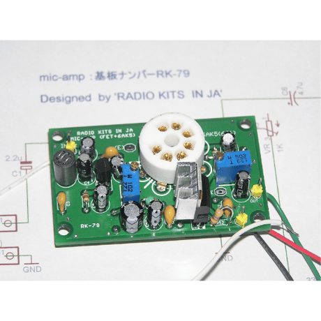 2枚組  マイクアンプ  PCB ( 2SK30A / 6AK5 )  ( ZHW-485 )