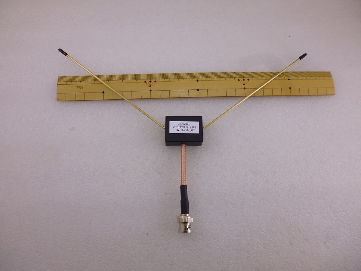 アンテナ430MHz27エレ 430MHz V DIPOLE アンテナ BNC TYPE ( ZHW-HAM-167 )
