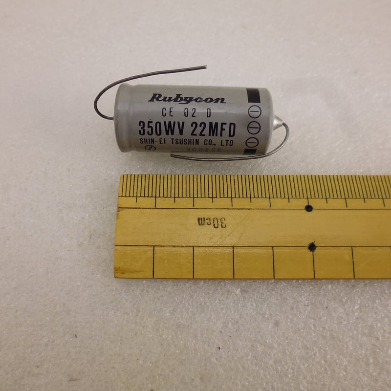4個セット チューブラ電解コンデンサ 22uF- 315V RUBYCON ( ZHW-E