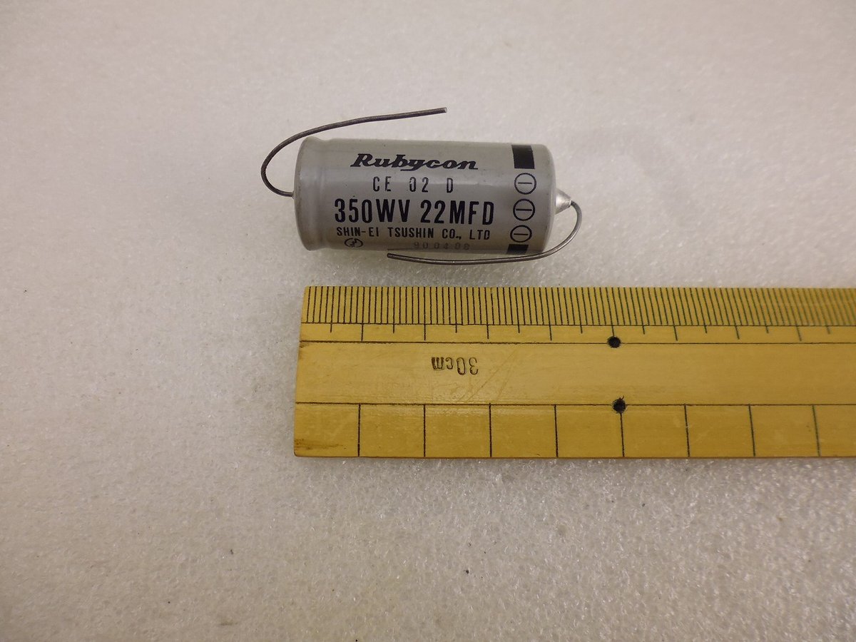 4個セット チューブラ電解コンデンサ 22uF- 315V RUBYCON ( ZHW-E