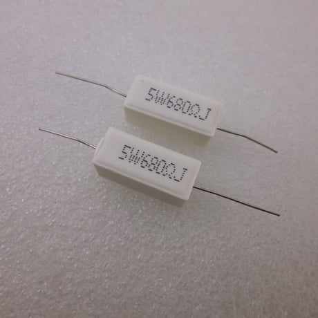 2個セット    680Ω - 5W セメント抵抗 ( ZHW-658 )