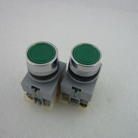 2個セット  Φ22 プッシュボタンスイッチ 緑色  JUNK扱い  ( ZHW-ETC-186 )