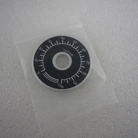 2枚セット  Φ40 可変抵抗器（ボリュ-ム）用銘板  ( ZHW-469 )