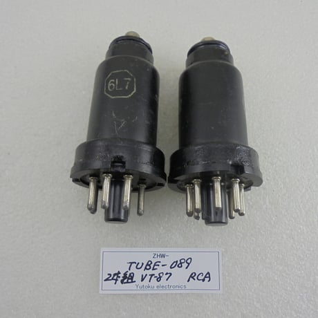 2本組 メタル管（真空管） VT-87 ( 6L7 ) RCA 白箱  ( ZHW-TUBE-089 )