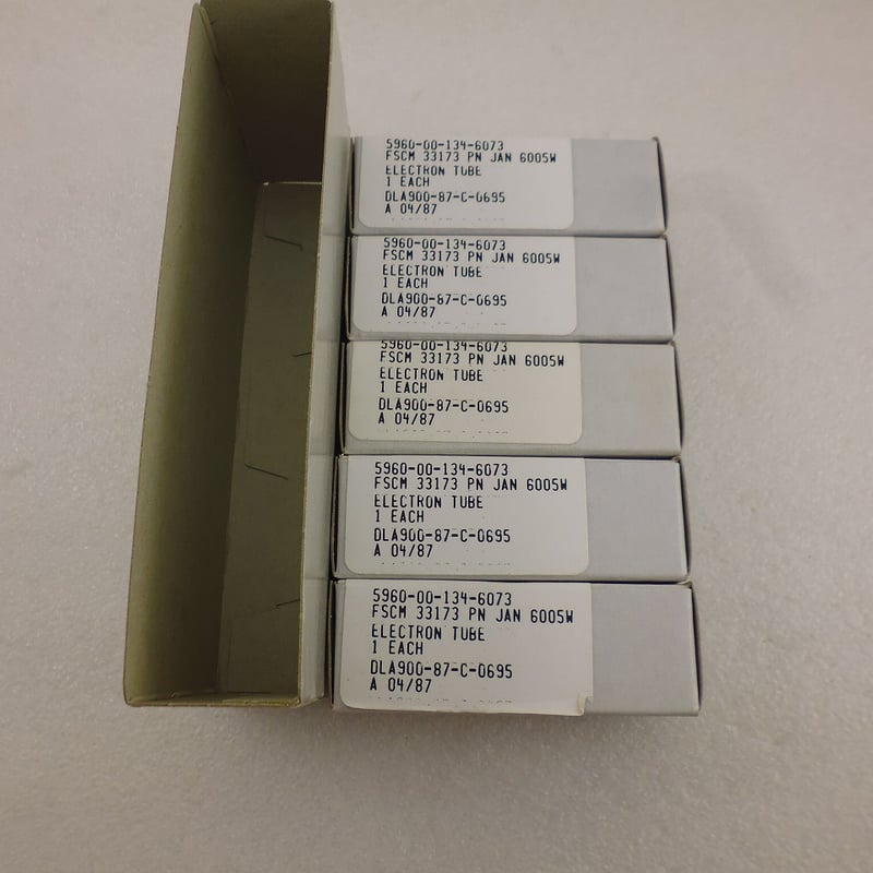 5本組 新品 長期保管品 真空管 JAN-6005W GE製 ( ZHW-TUBE-041 5本組 新品 長期保管品 真空管 JAN-6005W GE製 ( ZHW-TUBE-041